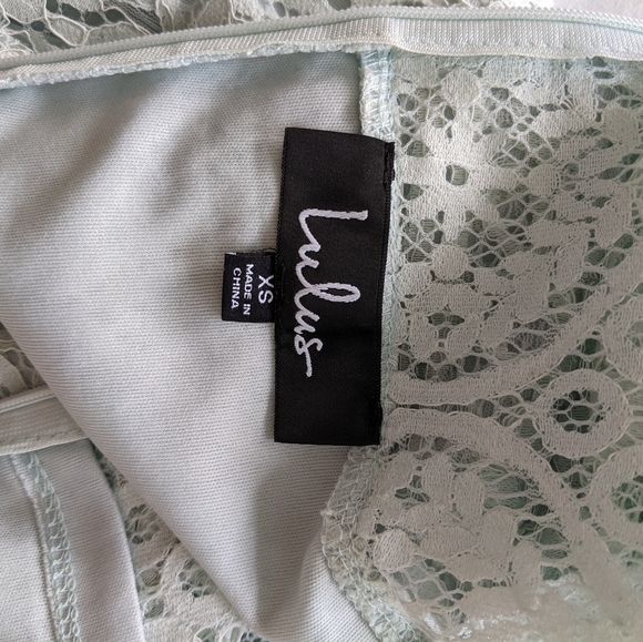 Lulu's Light Mint Blue Lace Dress - Picture 6 of 6